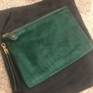 Alice + Olivia Green Wristlet Clutch